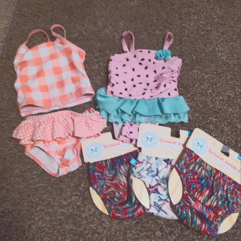 Baby Girl Swimsuit/Swim Diaper Lot